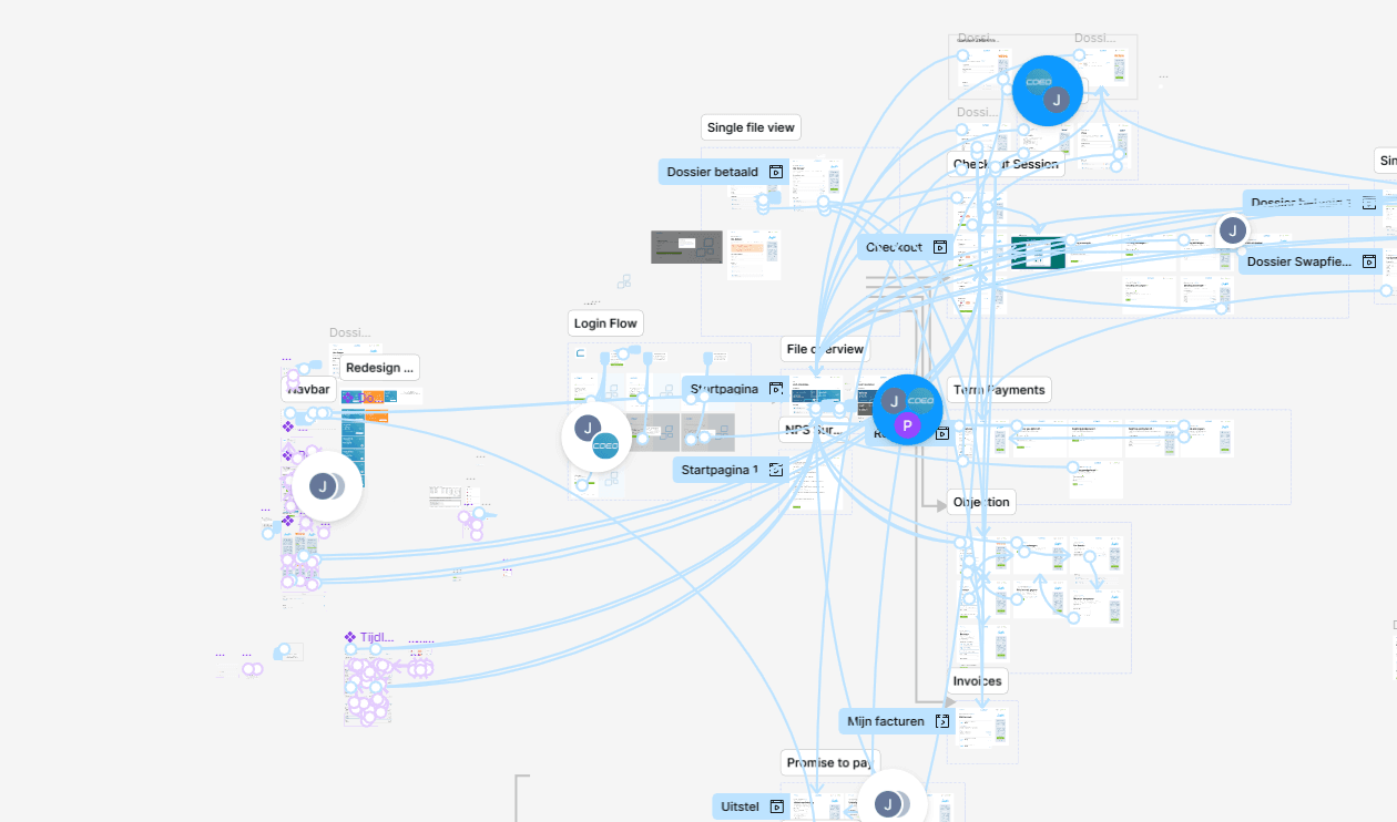 Interactive prototype showing the payment portal interface