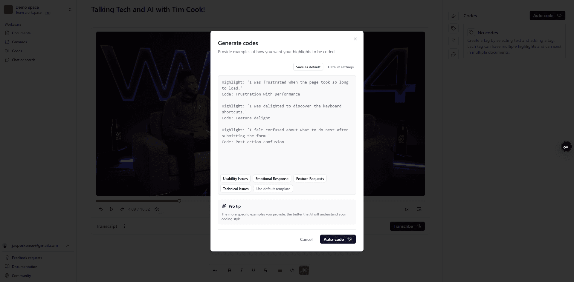 Leapfrog highlights and tagging workflow